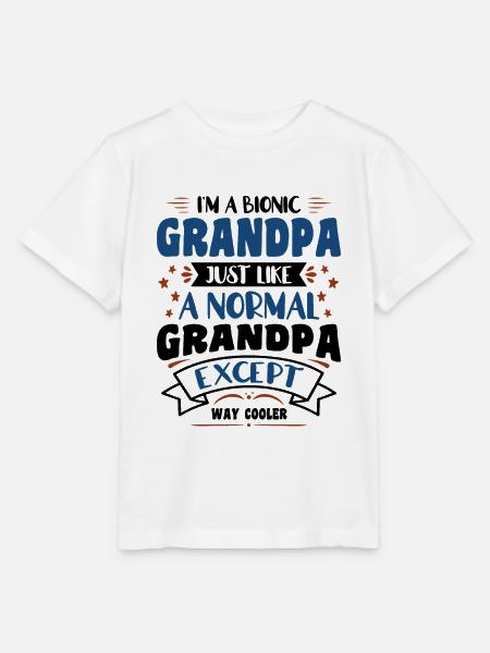 I'm a Bionic Grandpa - Stanley/Stella Kinder T-Shirt MINI CREATOR  - Weiß