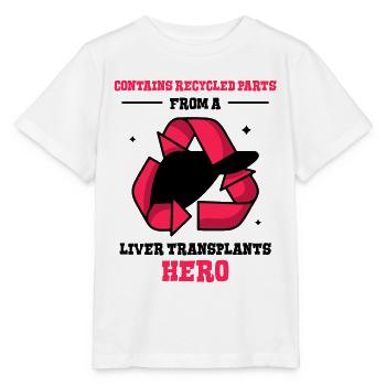 Contains recycled parts Liver transplants hero - Stanley/Stella Kinder T-Shirt MINI CREATOR  - Weiß - Vorne - Maike (125cm)