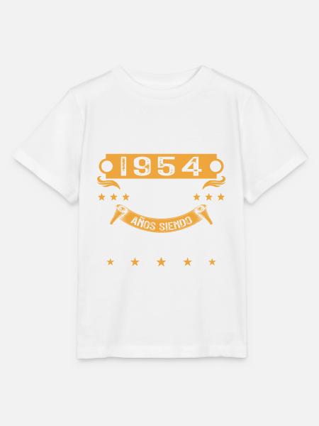 Vinatge 1954 70 Años Regalo de cumpleaños - Stanley/Stella T-shirt MINI CREATOR til børn - hvid