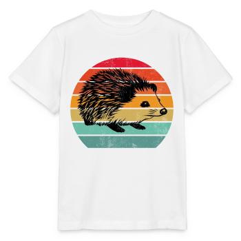 Hérisson rétro vintage - T-shirt bio MINI CREATOR Stanley/Stella Enfant - blanc - Devant - Maike (125cm)