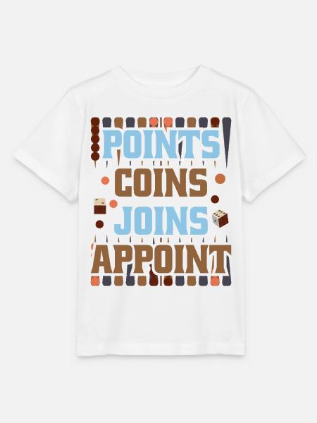 Backgammon Spiel - Stanley/Stella Kinder T-Shirt MINI CREATOR - Weiß