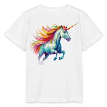 Bezauberndes Einhorn - Stanley/Stella Kinder T-Shirt MINI CREATOR  - Weiß - Vorne - Maike (125cm)