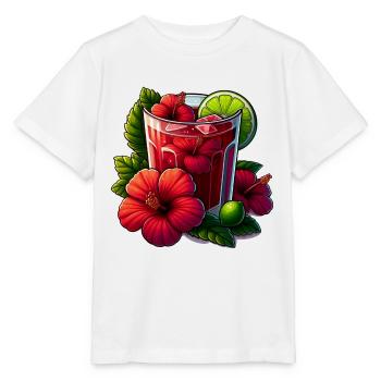 Red Flower Hibiscus Tea - Stanley/Stella MINI CREATOR Kids’ T-Shirt - white - Front - Maike (125cm)