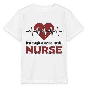 Intensivpflege Pflege Pfleger Herz Krankeschwester - Stanley/Stella Kinder T-Shirt MINI CREATOR  - Weiß - Vorne - Maike (125cm)