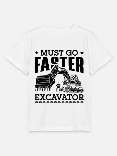 Baggern Bauarbeiter Baggerfahrer Geschenkidee - Stanley/Stella Kinder T-Shirt MINI CREATOR - Weiß