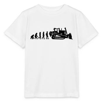 Bagger Planierraupe Bulldozer Bau Geschenkidee - Stanley/Stella Kinder T-Shirt MINI CREATOR  - Weiß - Vorne - Maike (125cm)