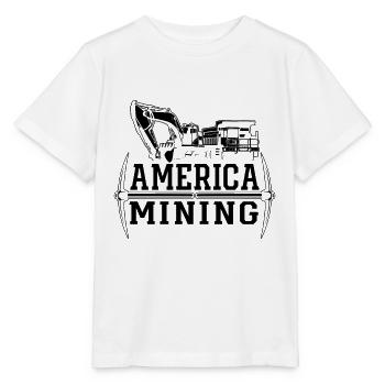 America Mining Mining Trucker Mine Coal Mine Truck - Stanley/Stella MINI CREATOR Kids’ T-Shirt - white - Front - Maike (125cm)