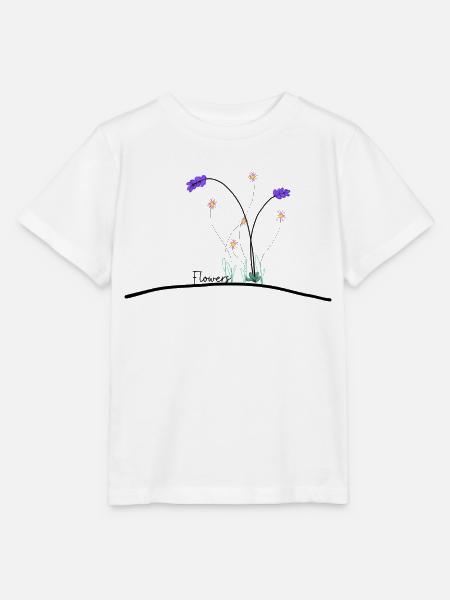 Flowers - Stanley/Stella Kinder T-Shirt MINI CREATOR - Weiß