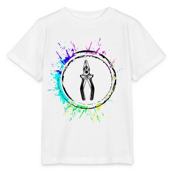 Outil de symbole de pince - T-shirt bio MINI CREATOR Stanley/Stella Enfant - blanc - Devant - Maike (125cm)