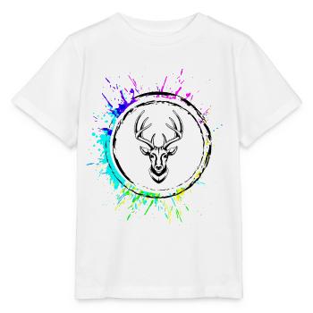Cerf Cerf Symbole - T-shirt bio MINI CREATOR Stanley/Stella Enfant - blanc - Devant - Maike (125cm)