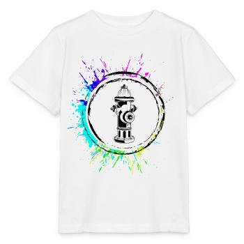 Icône de bouche d’incendie Brigade de pompiers - T-shirt bio MINI CREATOR Stanley/Stella Enfant - blanc - Devant - Maike (125cm)