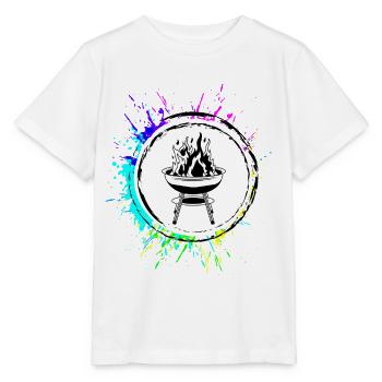 Steak Meat Grilling Bbq - Stanley/Stella MINI CREATOR Kids’ T-Shirt - white - Front - Maike (125cm)