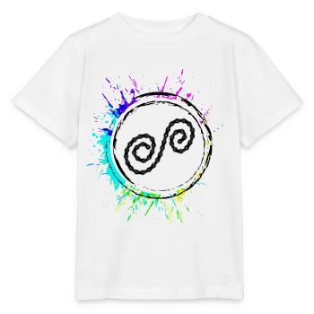 Fahrrad Kette Bunt - Stanley/Stella Kinder T-Shirt MINI CREATOR  - Weiß - Vorne - Maike (125cm)