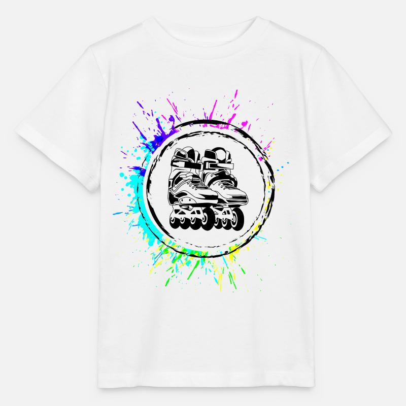Inline skates icon Bunt - Stanley/Stella Kinder T-Shirt MINI CREATOR - Weiß