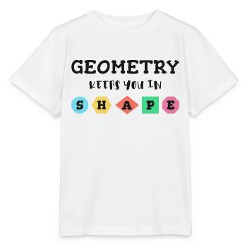 Geometrie hält dich in Form, geometrische Formen - Stanley/Stella Kinder T-Shirt MINI CREATOR  - Weiß - Vorne - Maike (125cm)