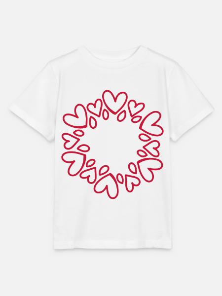 Herz Rahmen - Stanley/Stella Kinder T-Shirt MINI CREATOR  - Weiß