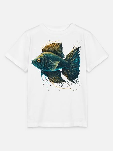 Ein Fisch - Stanley/Stella Kinder T-Shirt MINI CREATOR - Weiß