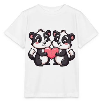 Skunk Couple Love Couple In Love - Stanley/Stella MINI CREATOR Kids’ T-Shirt - white - Front - Maike (125cm)