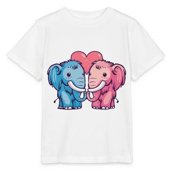 Mammoth Couple Love Couple In Love - Stanley/Stella MINI CREATOR Kids’ T-Shirt - white - Front - Maike (125cm)