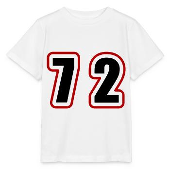 72 Zahl College - Stanley/Stella Kinder T-Shirt MINI CREATOR  - Weiß - Vorne - Maike (125cm)