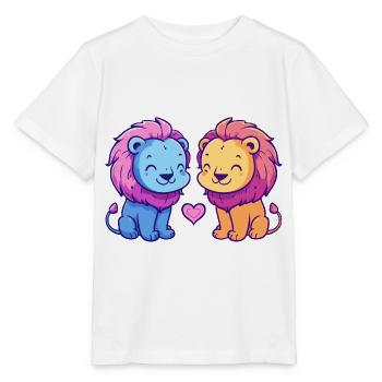 Leo Couple Love Couple In Love - Stanley/Stella MINI CREATOR Kids’ T-Shirt - white - Front - Maike (125cm)
