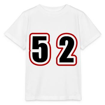 53 Zahl College - Stanley/Stella Kinder T-Shirt MINI CREATOR  - Weiß - Vorne - Maike (125cm)