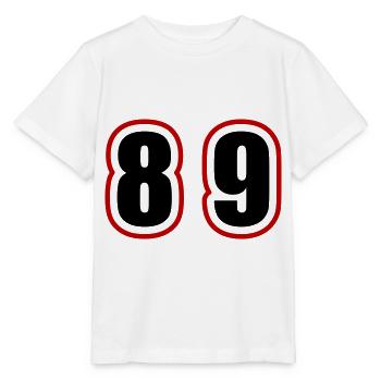 89 Zahl College - Stanley/Stella Kinder T-Shirt MINI CREATOR  - Weiß - Vorne - Maike (125cm)