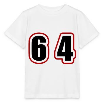 64 Zahl College - Stanley/Stella Kinder T-Shirt MINI CREATOR  - Weiß - Vorne - Maike (125cm)