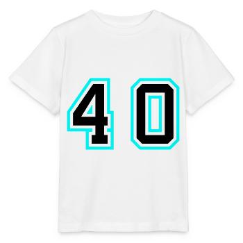 40 Symbole numérique - T-shirt bio MINI CREATOR Stanley/Stella Enfant - blanc - Devant - Maike (125cm)