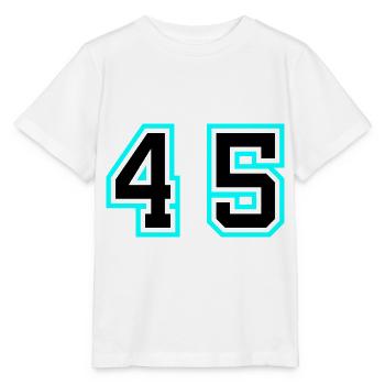 Symbole de 45 chiffres - T-shirt bio MINI CREATOR Stanley/Stella Enfant - blanc - Devant - Maike (125cm)
