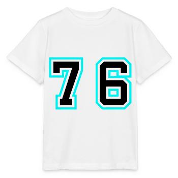 76 Symbole numérique - T-shirt bio MINI CREATOR Stanley/Stella Enfant - blanc - Devant - Maike (125cm)
