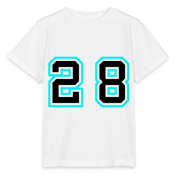 Symbole de 28 chiffres - T-shirt bio MINI CREATOR Stanley/Stella Enfant - blanc - Devant - Maike (125cm)