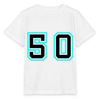 Symbole de 50 chiffres - T-shirt bio MINI CREATOR Stanley/Stella Enfant - blanc - Devant - Maike (125cm)