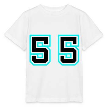 55 Symbole numérique - T-shirt bio MINI CREATOR Stanley/Stella Enfant - blanc - Devant - Maike (125cm)
