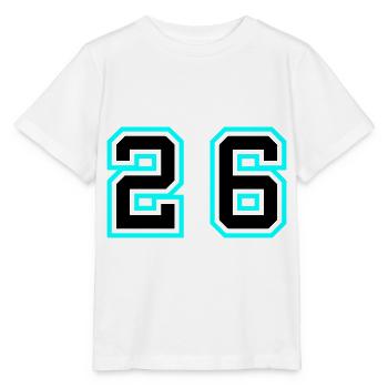 26 Symbole numérique - T-shirt bio MINI CREATOR Stanley/Stella Enfant - blanc - Devant - Maike (125cm)