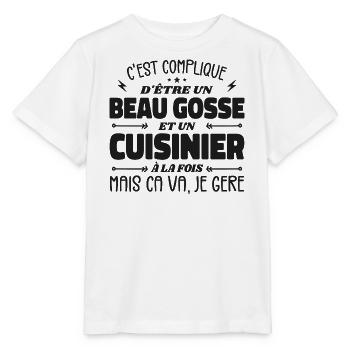 Beau gosse homme cuisinier - T-shirt bio MINI CREATOR Stanley/Stella Enfant - blanc - Devant - Maike (125cm)