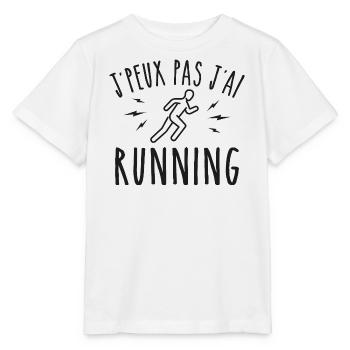 running je peux pas j'ai running coureur - T-shirt bio MINI CREATOR Stanley/Stella Enfant - blanc - Devant - Maike (125cm)