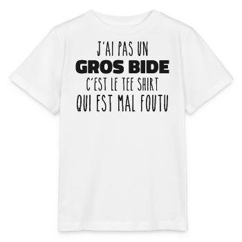 I don't have a big belly it's the gift tee shirt - Stanley/Stella MINI CREATOR Kids’ T-Shirt - white - Front - Maike (125cm)