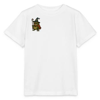 Magischer Froschwächter mit Zauberhut - Stanley/Stella Kinder T-Shirt MINI CREATOR  - Weiß - Vorne - Maike (125cm)