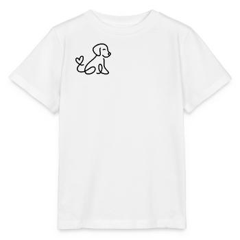 Cute dog with heart on tail - Stanley/Stella MINI CREATOR Kids’ T-Shirt - white - Front - Maike (125cm)