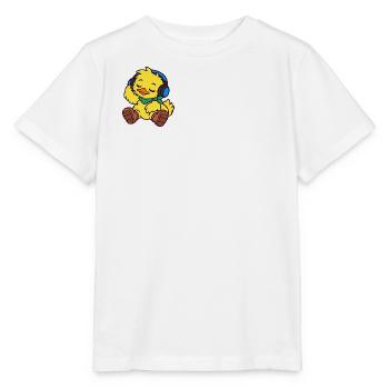 Happy Duck mit Kopfhörern - Stanley/Stella Kinder T-Shirt MINI CREATOR  - Weiß - Vorne - Maike (125cm)