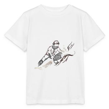 Lumberjack with chainsaw - Stanley/Stella MINI CREATOR Kids’ T-Shirt - white - Front - Maike (125cm)