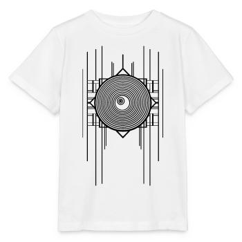 Conception abstraite de l’art Deco Ringl - T-shirt bio MINI CREATOR Stanley/Stella Enfant - blanc - Devant - Maike (125cm)