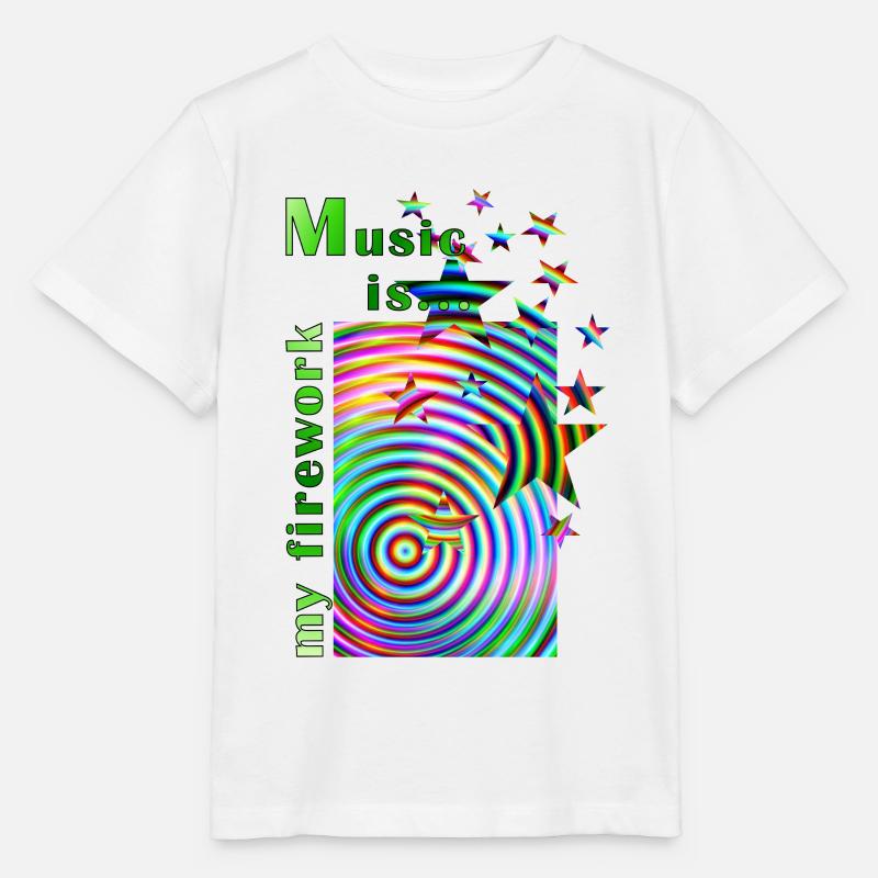La musique est mon feu d’artifice - T-shirt bio MINI CREATOR Stanley/Stella Enfant - blanc