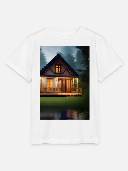 Charmante Hütte am See - Stanley/Stella Kinder T-Shirt MINI CREATOR - Weiß