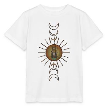 Le masque de chacal d’Anubis - T-shirt bio MINI CREATOR Stanley/Stella Enfant - blanc - Devant - Maike (125cm)