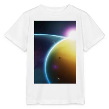 Weltall, Planeten - Stanley/Stella Kinder T-Shirt MINI CREATOR  - Weiß - Vorne - Maike (125cm)