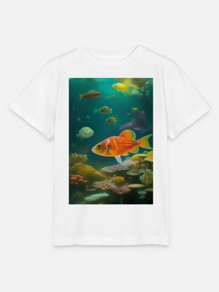 Fische, Aquarium - Stanley/Stella Kinder T-Shirt MINI CREATOR - Weiß