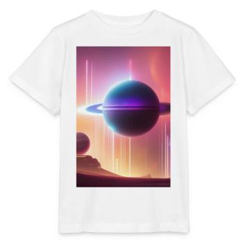 Weltall, Planeten - Stanley/Stella Kinder T-Shirt MINI CREATOR  - Weiß - Vorne - Maike (125cm)
