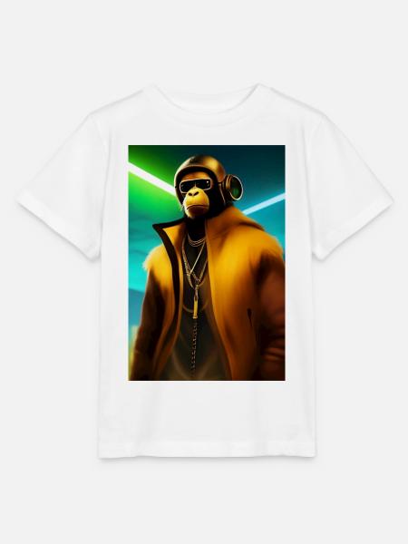 Cooler Affe - Stanley/Stella Kinder T-Shirt MINI CREATOR - Weiß
